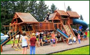 Playground in Movrich Memorial Community Park, Fifield, WI